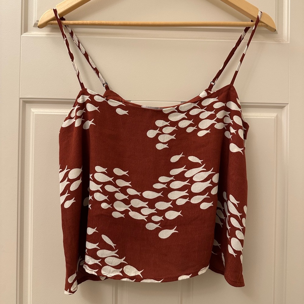 Fighting Eel Tank Ohia. Burgundy Fish. Size S